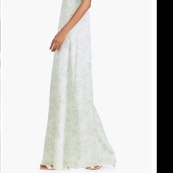 Sachin and Babi One-Shoulder Satin Charmeuse Gown - Picture 7 of 7